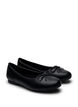 Wide fit - Ballerina's met een strik, Zwart, Packshot image number 1