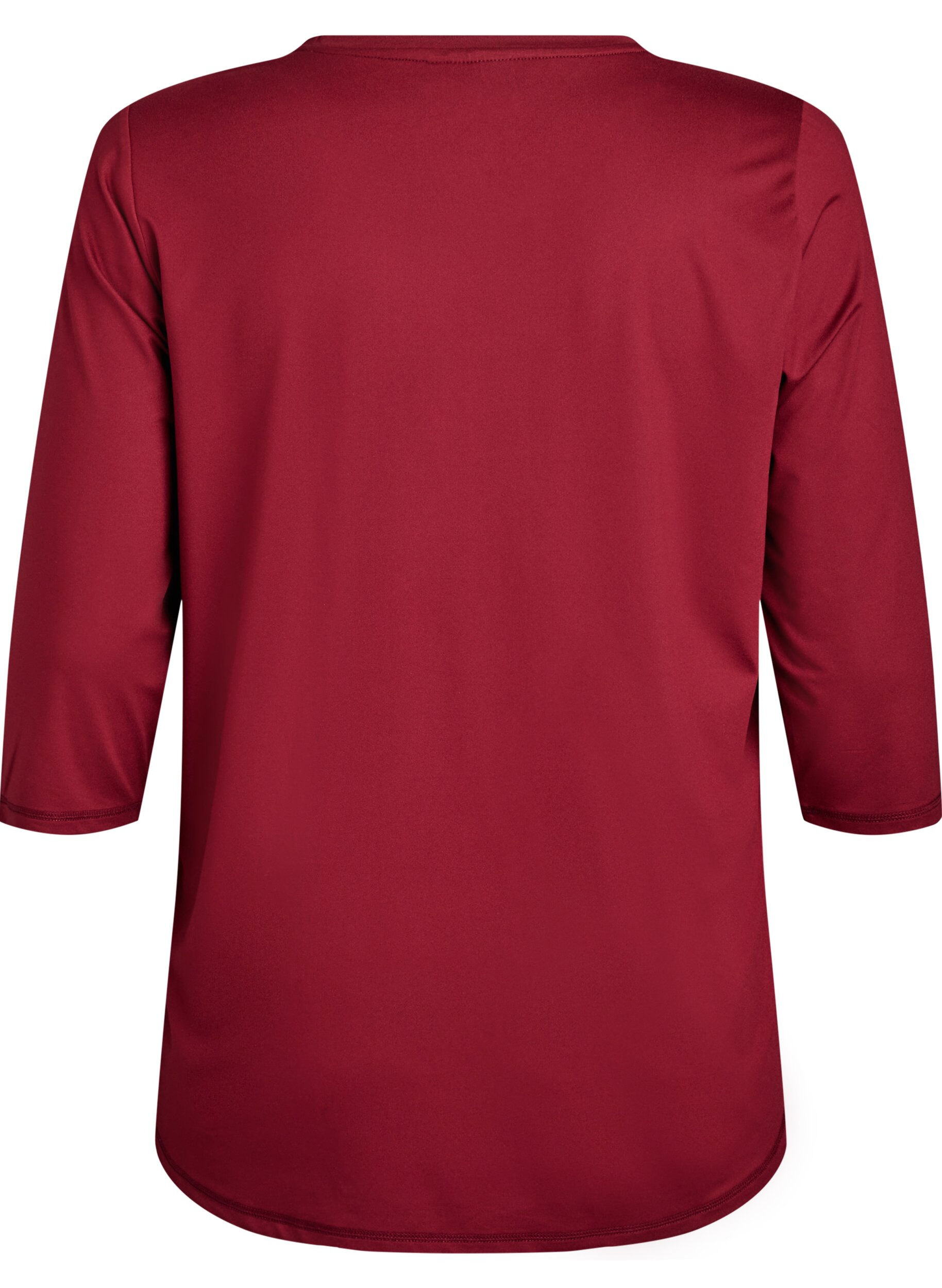 Zizzi Sporttop met 3/4 mouwen, Rood, Packshot image number 1
