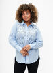 Katoenen overhemd met broderie anglaise, Chambray Blue, Model image number 0