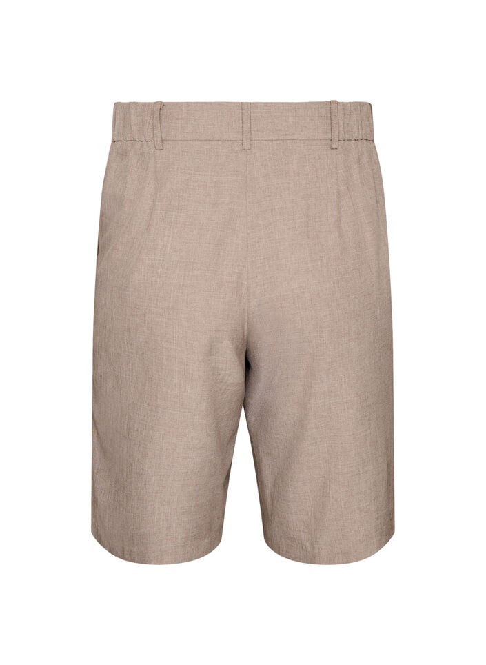 Losse Bermuda-shorts met hoge taille, Bruin, Packshot image number 1