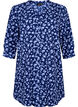 Gebloemde tuniek met 3/4 mouwen, M. Blue Flower AOP, Packshot image number 0