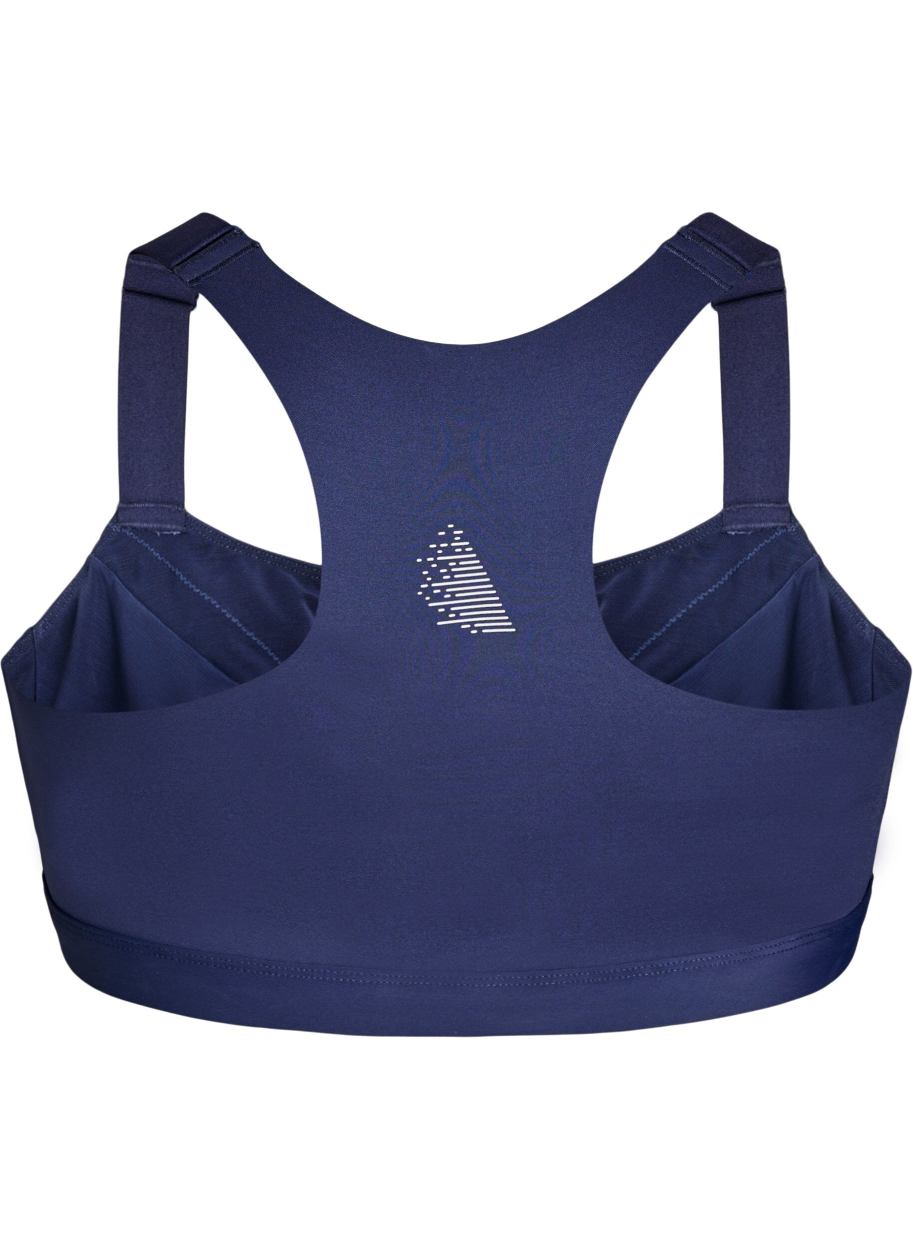 ZizziSport-bh met frontsluiting en hoge ondersteuning, Blauw, Packshot image number 1