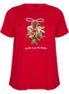 Kerst T-shirt van biologisch katoen, Rood, Packshot image number 0