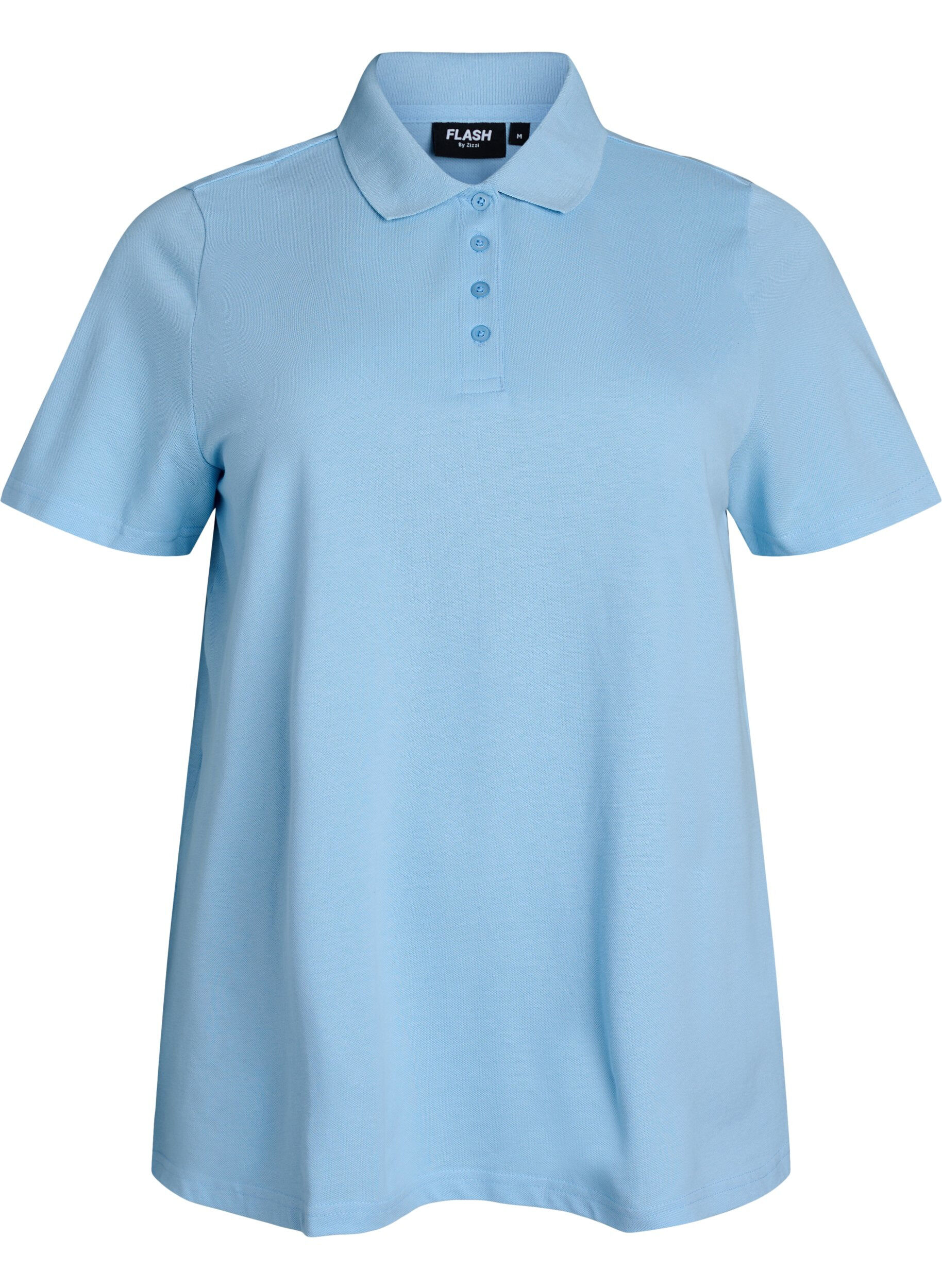 Zizzi Polo met korte mouwen, Blauw, Packshot image number 0