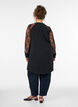 Tuniek met doorschijnende kanten mouwen, Zwart, Model image number 2