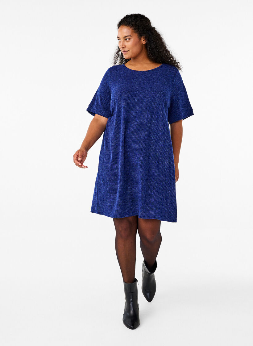T-shirtjurk met korte mouwen, Sodalite Blue, Model image number 2