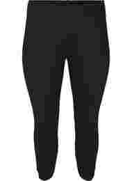 Basic 3/4 legging met ruche detail, Black