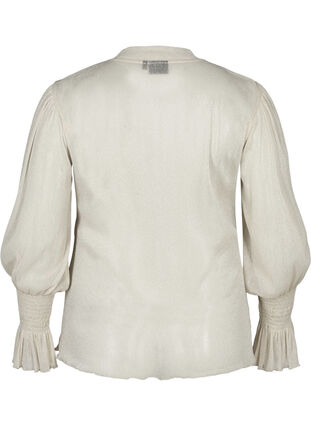 Transparante blouse met lurex, Birch ASS, Packshot image number 1