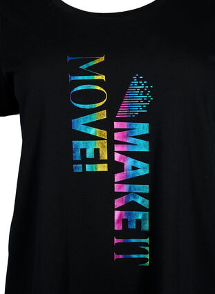Sport-T-shirt met print, Black Make It Move, Packshot image number 2