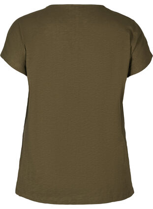 T-shirt met print, Ivy green w. White, Packshot image number 1