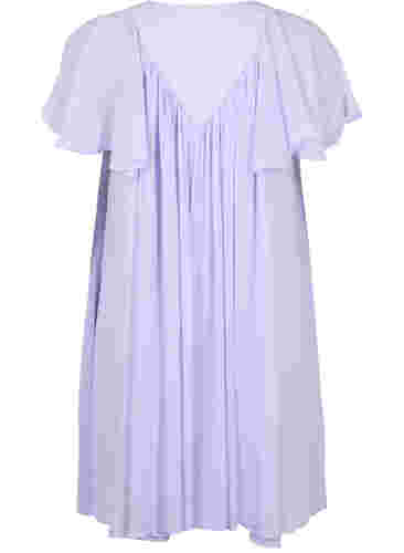 Losse jurk met korte mouwen, Purple Heather, Packshot image number 1