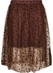 Midi-tule rok met hartjes, Bruin, Packshot image number 1