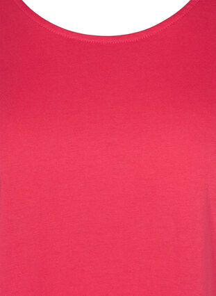 T-shirt met mix van katoen, Raspberry, Packshot image number 2