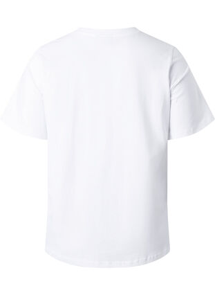 T-shirt van biologisch katoen met tekst, White HARMONY, Packshot image number 1