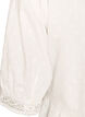 Blouse van gestructureerd katoen met crochet details, Wit, Packshot image number 3