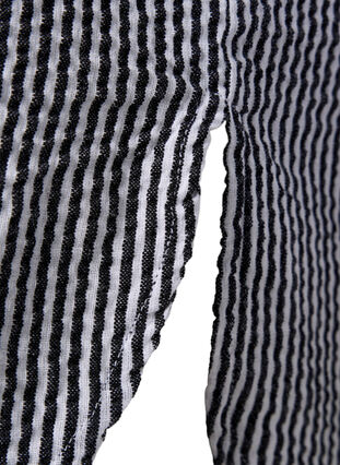 Katoenen overhemd met korte mouwen en strepen, Black Stripe, Packshot image number 3