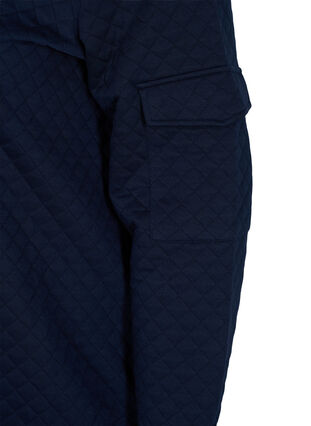 Gewatteerde sweater met rits, Navy Blazer, Packshot image number 3