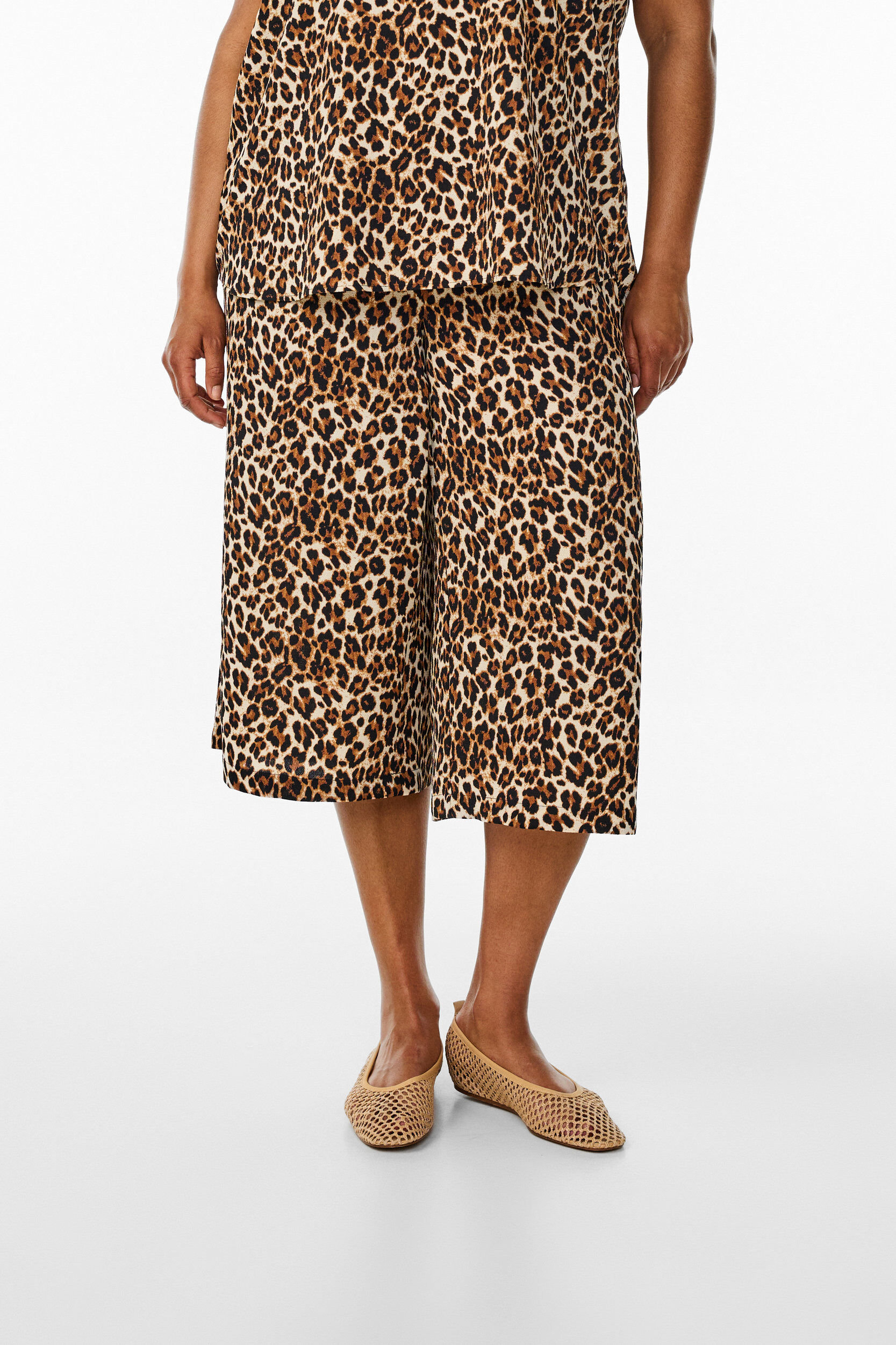 ZizziCulotte broek met print, Groen, Model image number 2