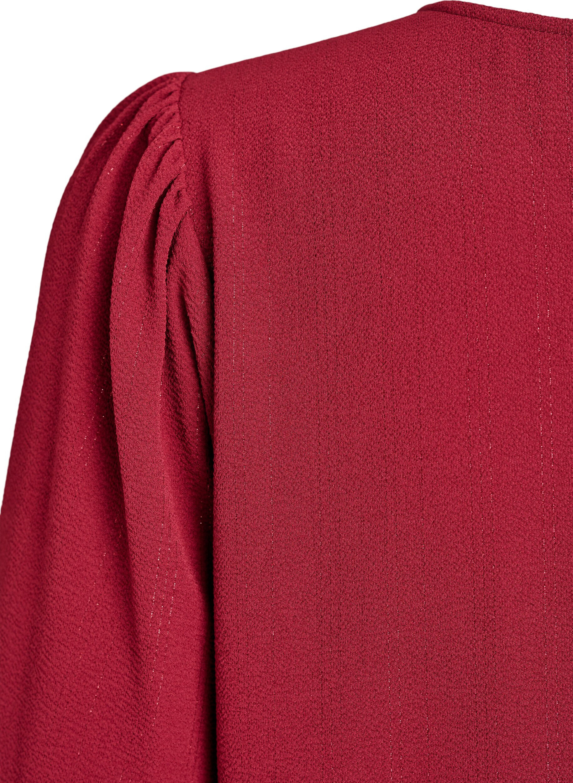 Zizzi Blouse met glitter, Donker Bordeaux, Packshot image number 3
