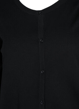 Gebreid vest in viscosemix, Black, Packshot image number 2