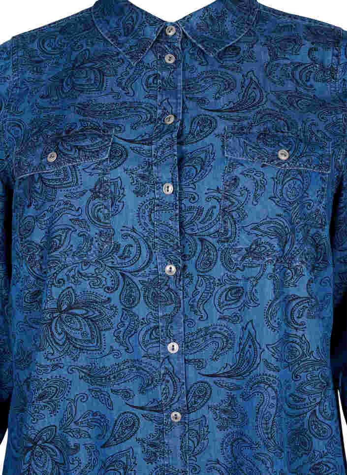 Geruit katoenen overhemd, Blue Paisley, Packshot image number 2