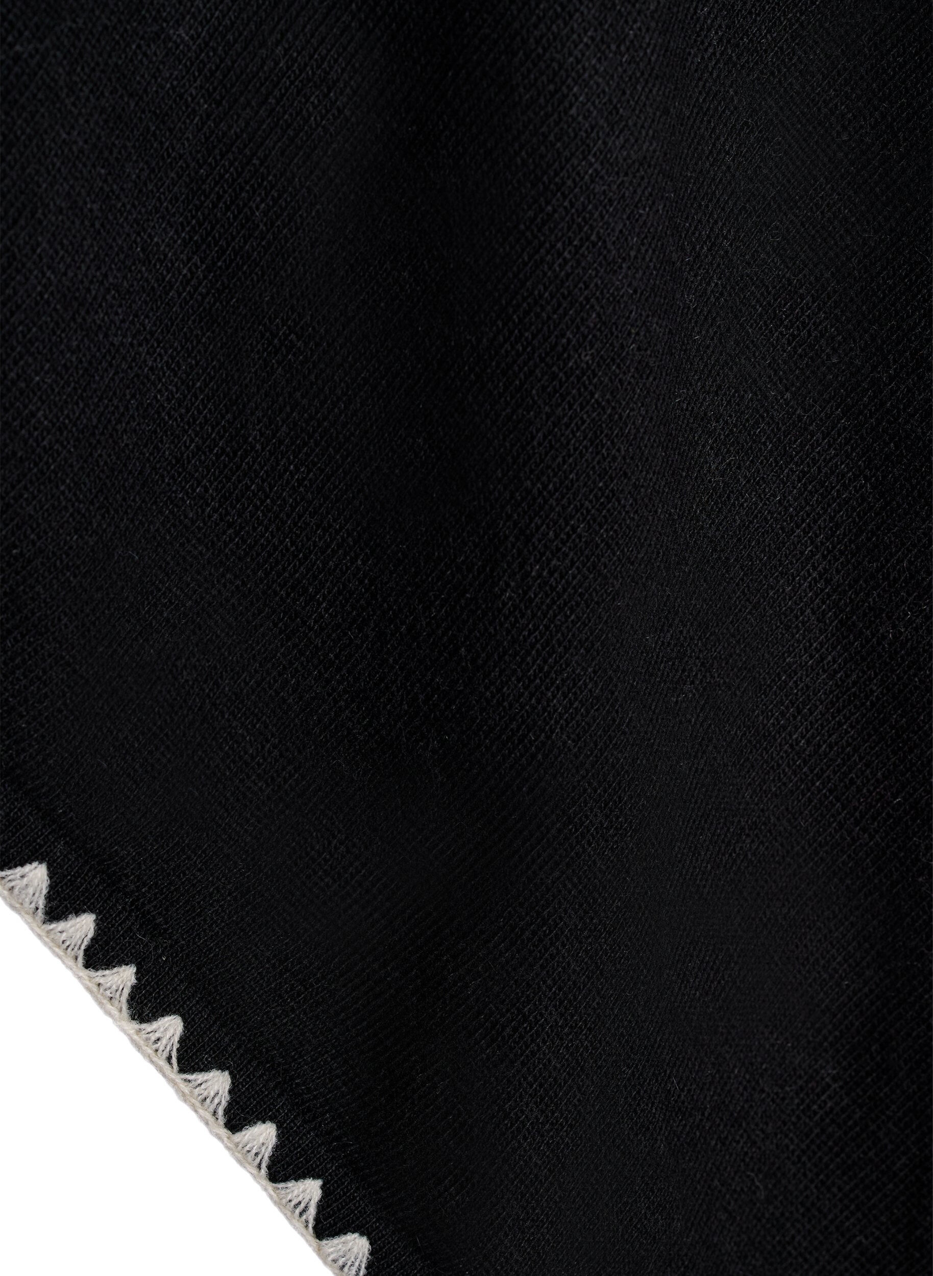 ZizziFijngebreide poncho, Zwart, Packshot image number 3