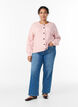 Vest van ribtricot met knopen, Roze, Model image number 1