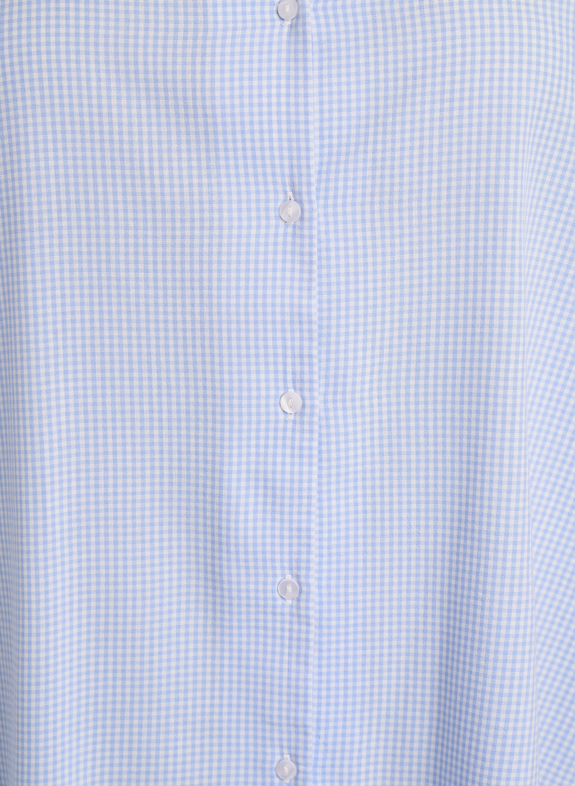 Zizzi Geruite tuniek met 3/4 mouwen, Blauw, Packshot image number 2