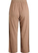 High-waist katoenen mousseline broek met losse pijpen, Bruin, Packshot image number 1