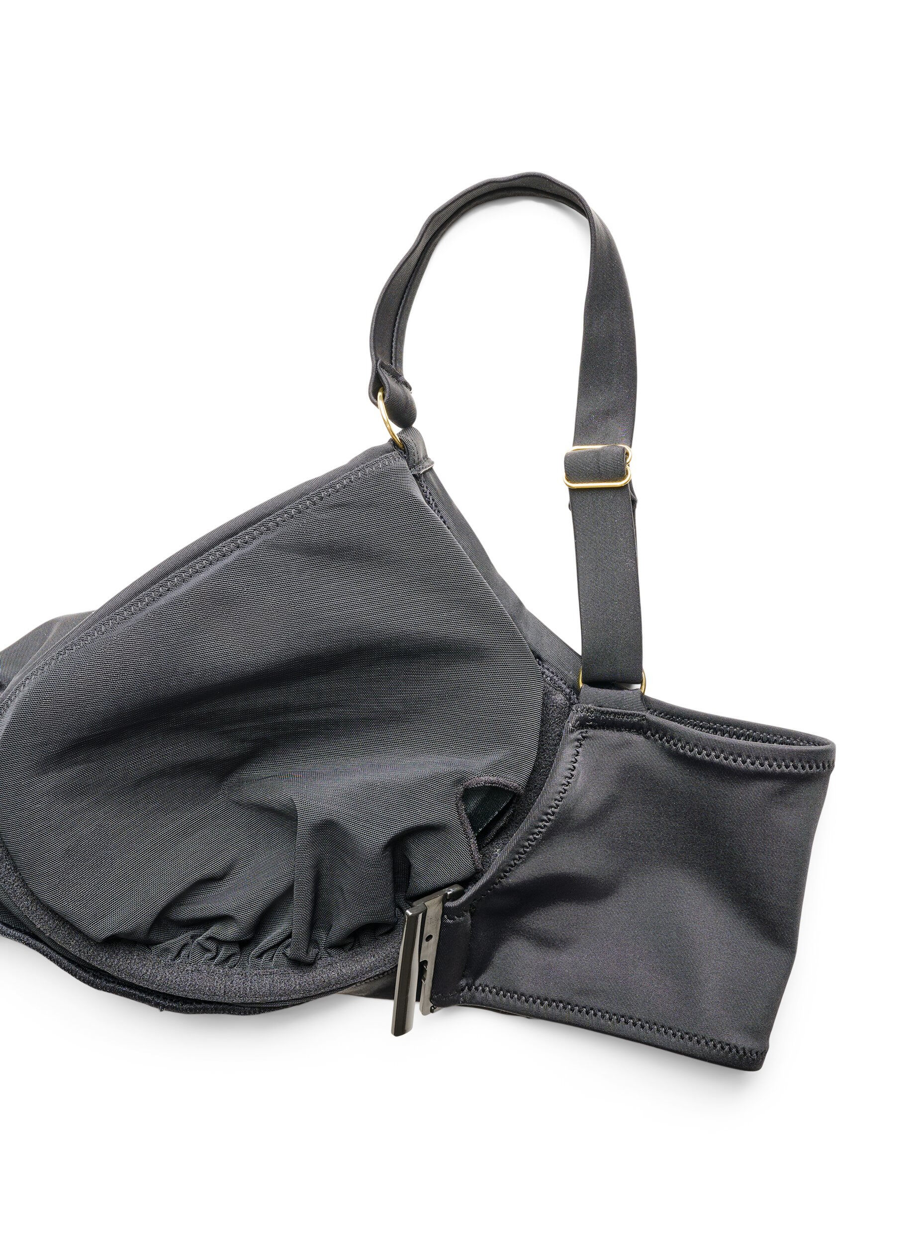 ZizziBikinibeha met beugel en goudkleurig detail, Zwart, Packshot image number 3