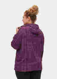 Sportieve anorak met rits en zakken, Square Purple Print, Model