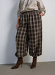Geruite ballonbroek met hoge taille, Groen, Model image number 2