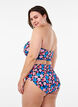 Bloemen bandeau bikinitop, Rood, Model image number 2