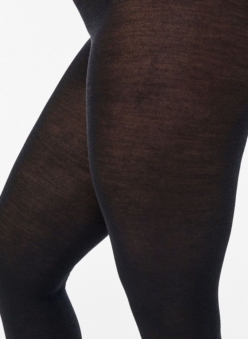 Wollen panty's, Zwart, Model image number 2