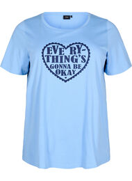 Katoenen T-shirt met motief, D.R.Blue w. Every
