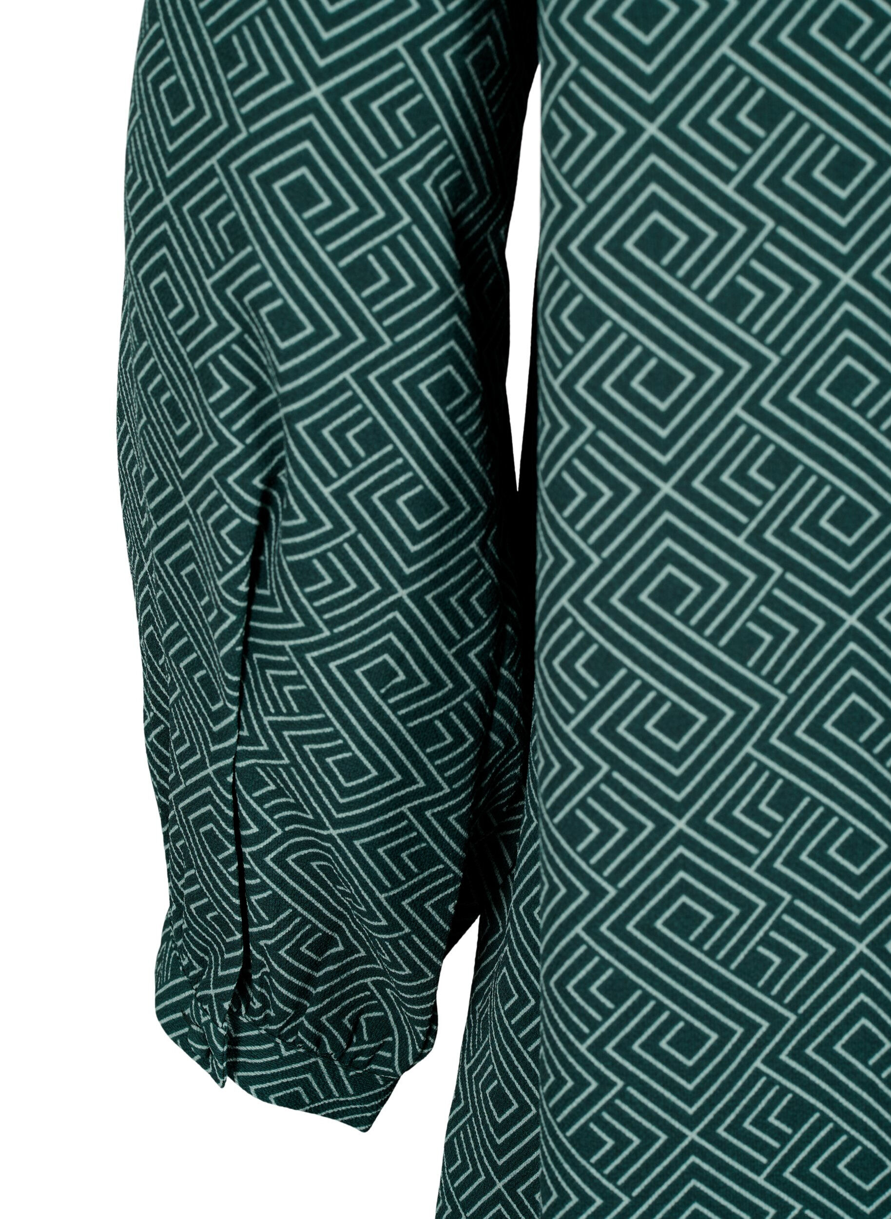 Zizzi Jurk met V-hals en print, Scarab Graphic AOP, Packshot image number 3