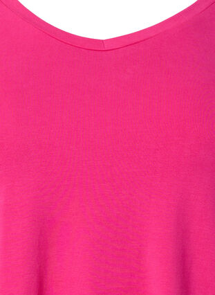 Basic t-shirt in effen kleur met katoen, Beetroot Purple, Packshot image number 2