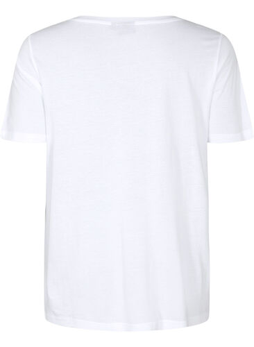 T-shirt met korte mouwen en a-vorm, Bright White, Packshot image number 1