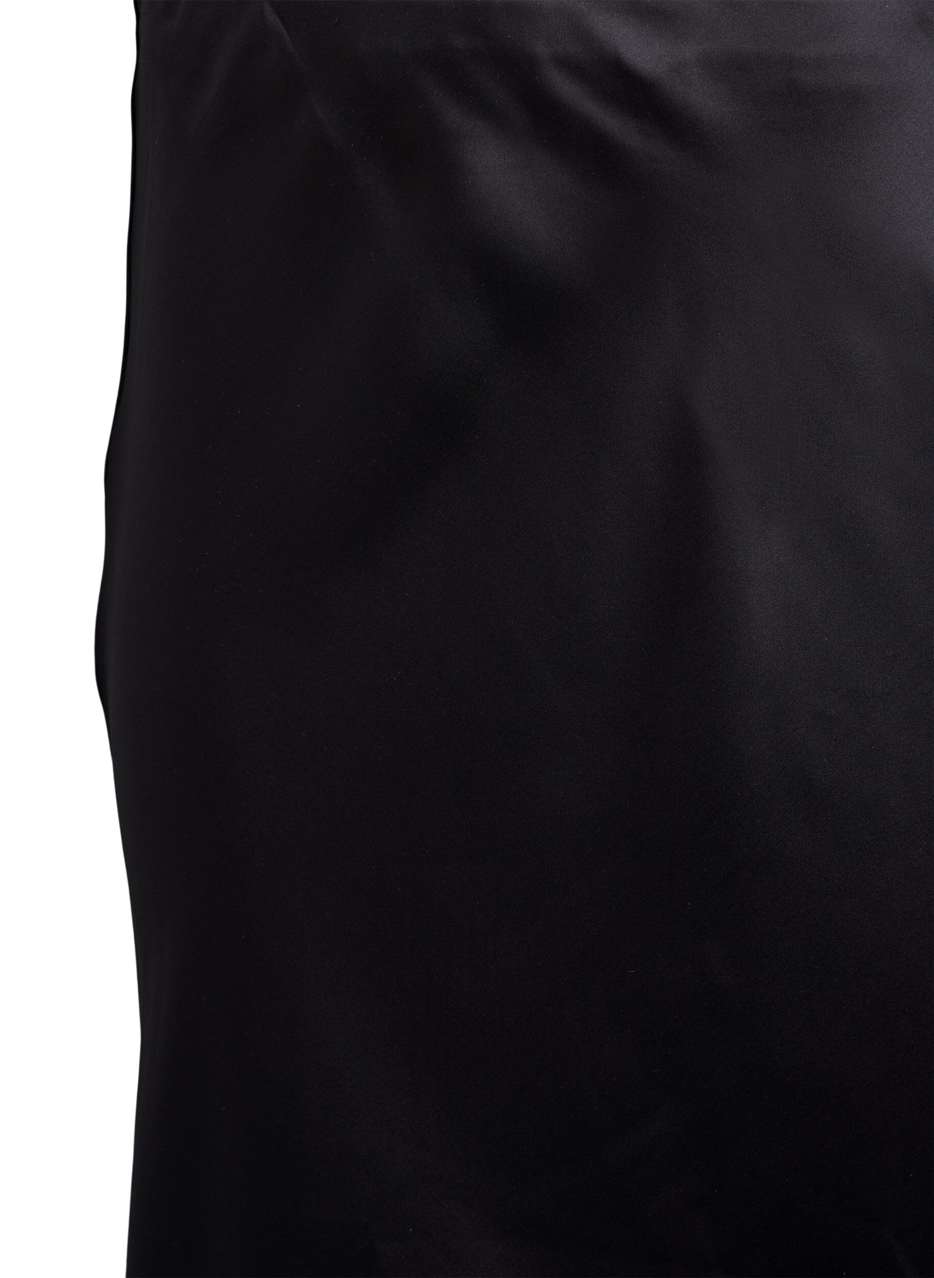 ZizziSatijnen midi rok, Zwart, Packshot image number 2