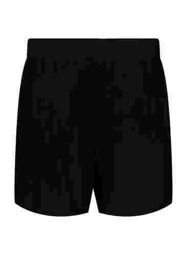 Losse shorts van viscose, Black, Packshot image number 1