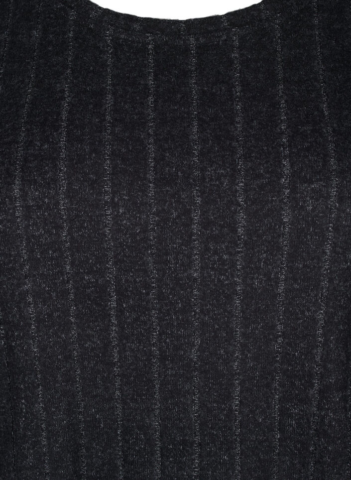 Losse blouse met 3/4 mouwen, Zwart, Packshot image number 2