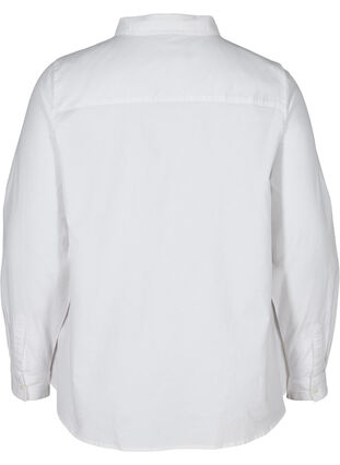 Katoenen blouse met lange mouwen, Bright White, Packshot image number 1