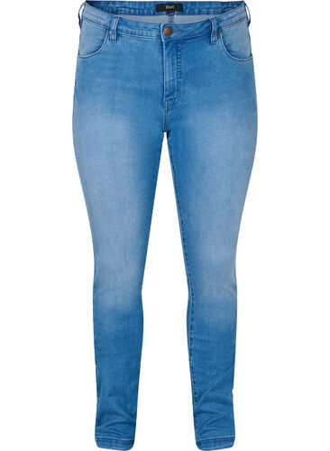 Slim-fit Emily jeans met normale taille, Light blue, Packshot image number 0