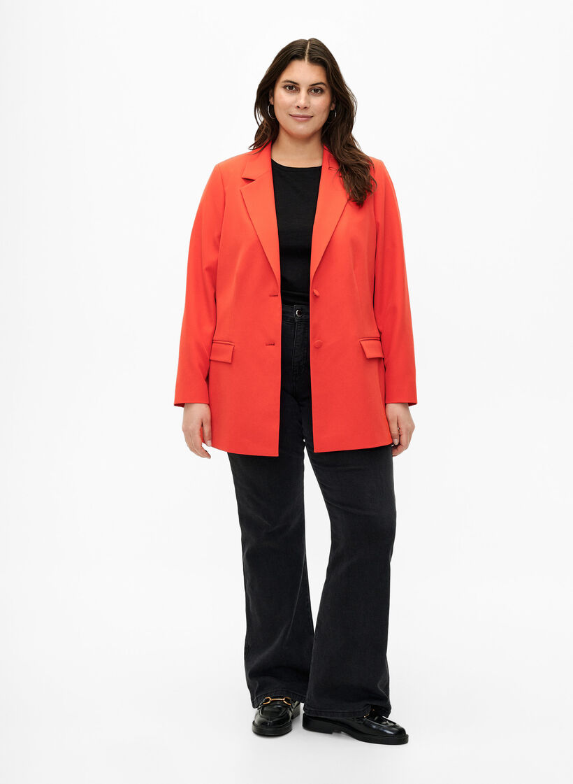 Klassieke blazer met knoopsluiting, Orange.com, Model image number 2