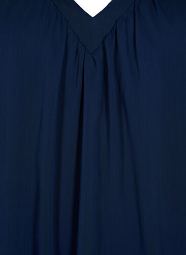 Losse jurk met korte mouwen, Navy Blazer, Packshot image number 2