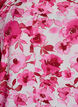 Viscose blouse met een vierkante hals en 3/4-mouwen, Roze, Packshot image number 2