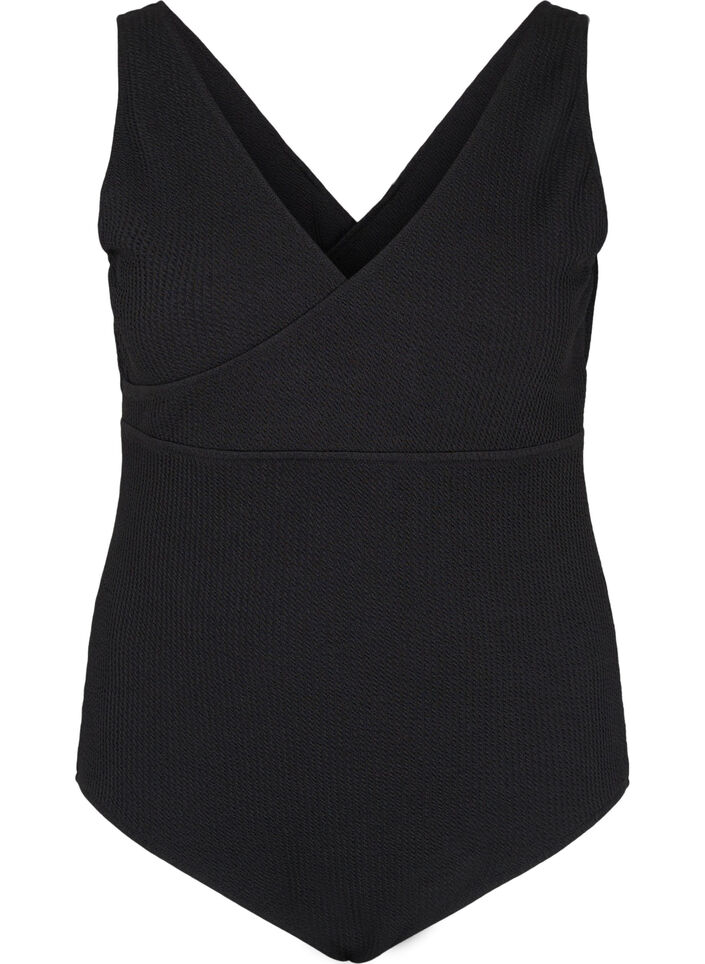 Badpak met wikkeleffect, Black, Packshot image number 0