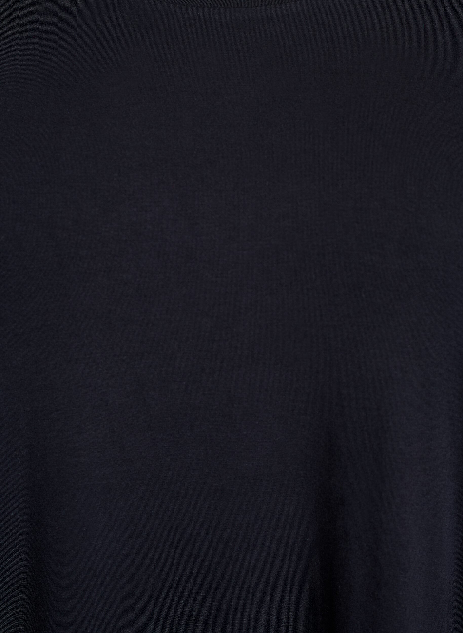 Zizzi Nachtblouse in modal met lange mouwen, Zwart, Packshot image number 2