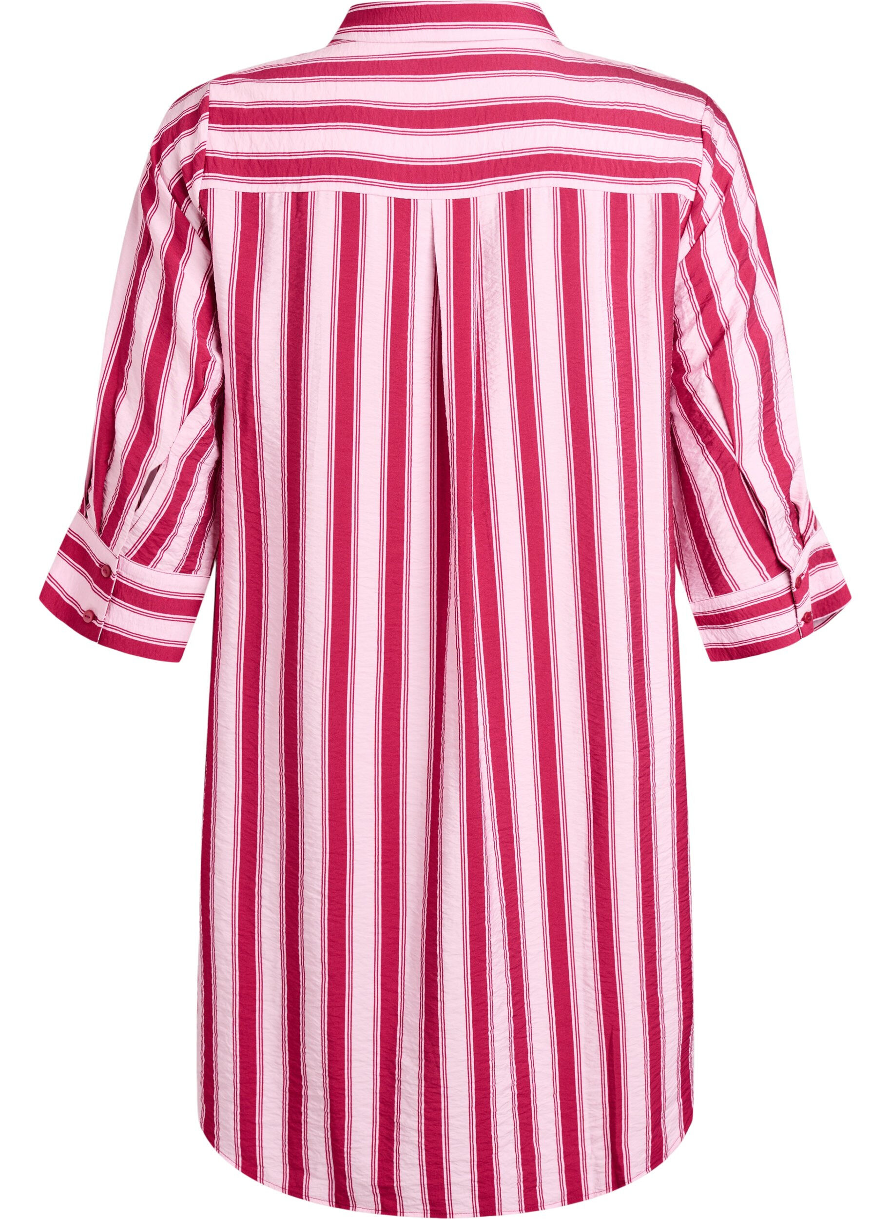 Zizzi Korte jurk met kraag en borstzak, Roze, Packshot image number 1