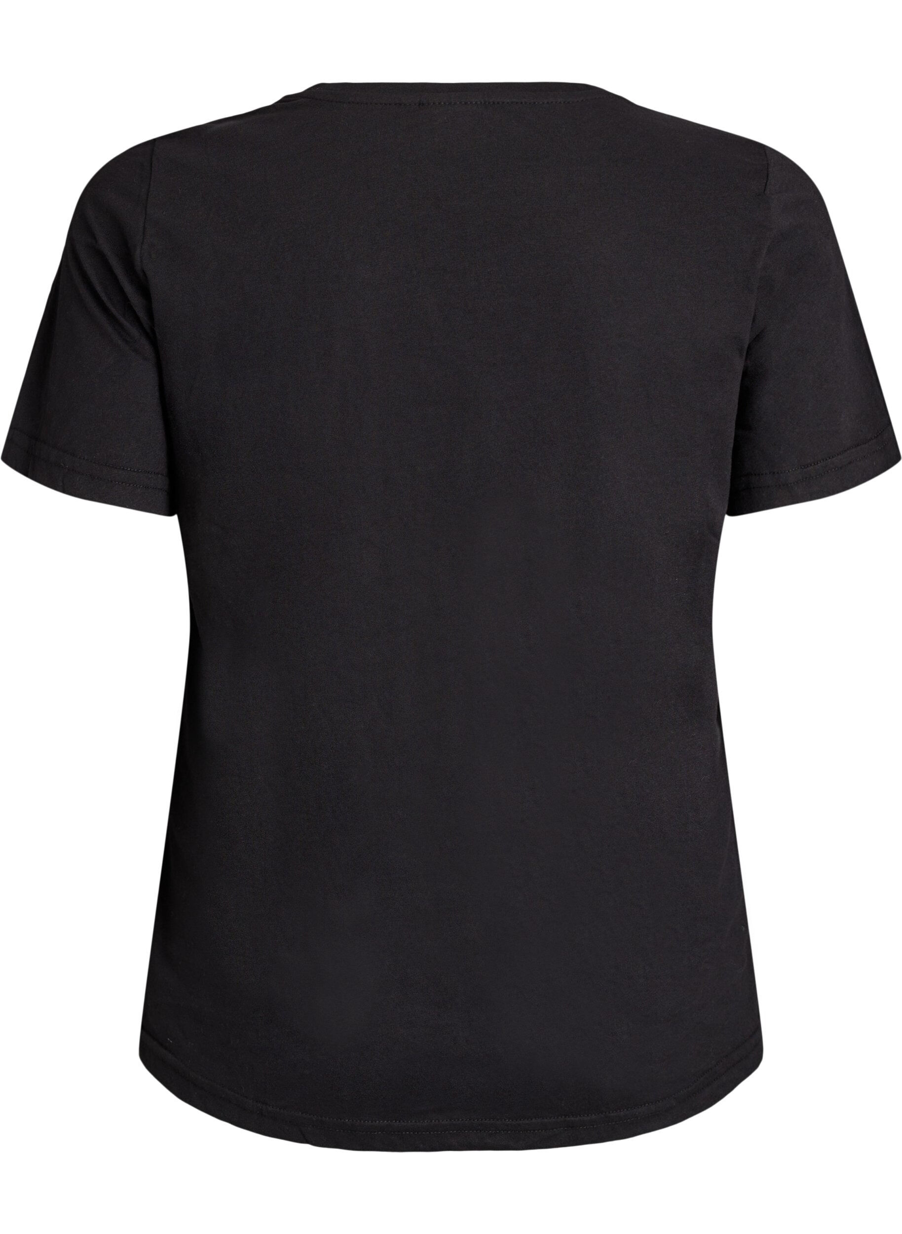 ZizziT-shirt met print, Zwart, Packshot image number 1